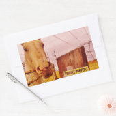 Pink Private Property Horse Rechthoekige Sticker (Envelop)