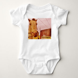 Pink Private Property Horse Romper