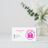 Pink Pro Home Cleaning Service Visitekaartje (Staand voorkant)
