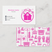 Pink Pro Home Cleaning Service Visitekaartje (Voorkant / Achterkant)