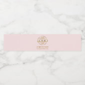 Pink Professional Branded Bedrijf Zakelijke Logo Waterfles Etiket (Enkel label)