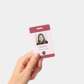 Pink Professional Small Business Photo Logo Badge (Handheld)