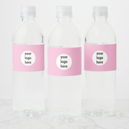 Pink Promotional Business Company Logo Customer Waterfles Etiket