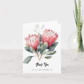 PInk Protea bedankt voor uw bruiloft (Voorkant)