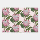 Pink Protea Cadeaupapier Vellen 3 Sets (Voorkant 2)