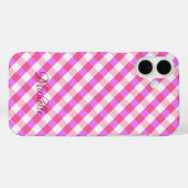 Pink Pset Patroon, aangepaste naam telefoongevalle Case-Mate iPhone Case (Achterkant (horizontaal))