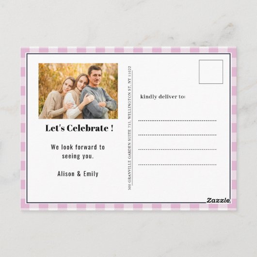 Pink Pset Vaderdag Foto BBQ Party Briefkaart (Achterkant)