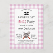 Pink Pset Vaderdag Foto BBQ Party Briefkaart (Voorkant)