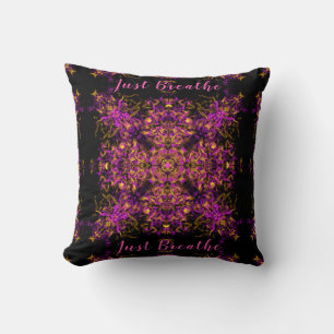 Pink Psychedelic Bohemian Mandala Just Breathe Kussen