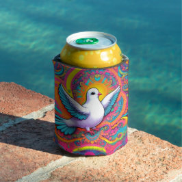 Pink Psychedelic Peace Dove Koelbox Blikjeskoeler