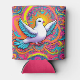 Pink Psychedelic Peace Dove Koelbox Blikjeskoeler