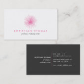Pink Puff Logo voor freelance make-up artist Visitekaartje (Voorkant / Achterkant)