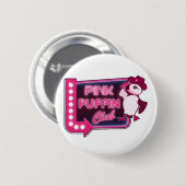 Pink Puffin Club Ronde Button 5,7 Cm (Voorkant /achterkant)