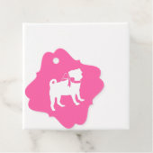 Pink Pug Dog Theme Party Celebration Bedankjes Labels (In situ)