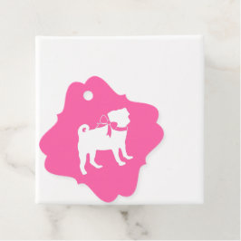 Pink Pug Dog Theme Party Celebration Bedankjes Labels