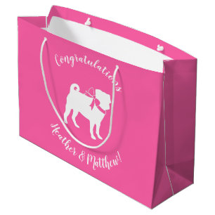 Pink Pug Dog Theme Party Celebration Groot Cadeauzakje