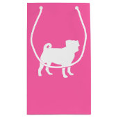 Pink Pug Dog Theme Party Celebration Klein Cadeauzakje (Achterkant)