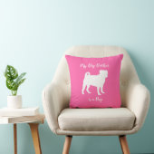 Pink Pug Dog Theme Party Celebration Kussen (Stoel)