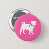 Pink Pug Dog Theme Party Celebration Ronde Button 5,7 Cm (Voorkant /achterkant)
