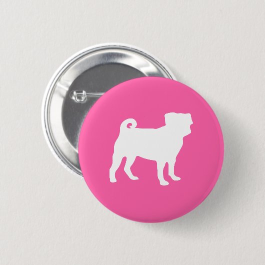 Pink Pug Dog Theme Party Celebration Ronde Button 5,7 Cm (Voorkant /achterkant)