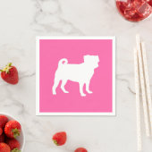 Pink Pug Dog Theme Party Celebration Servet (Insitu)