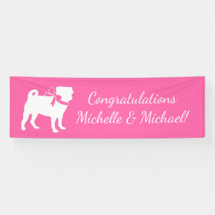 Pink Pug Dog Theme Party Celebration Spandoek