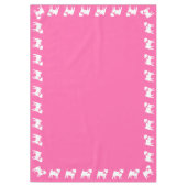 Pink Pug Dog Theme Party Celebration Tafelkleed (Voorkant)