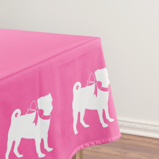 Pink Pug Dog Theme Party Celebration Tafelkleed (Voorbeeld)