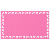 Pink Pug Dog Theme Party Celebration Tafelkleed (Voorkant (Horizontaal))