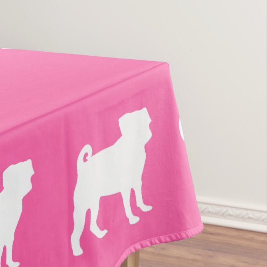 Pink Pug Dog Theme Party Celebration Tafelkleed (Voorbeeld)