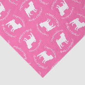 Pink Pug Dog Theme Party Celebration Tissuepapier (Detail)