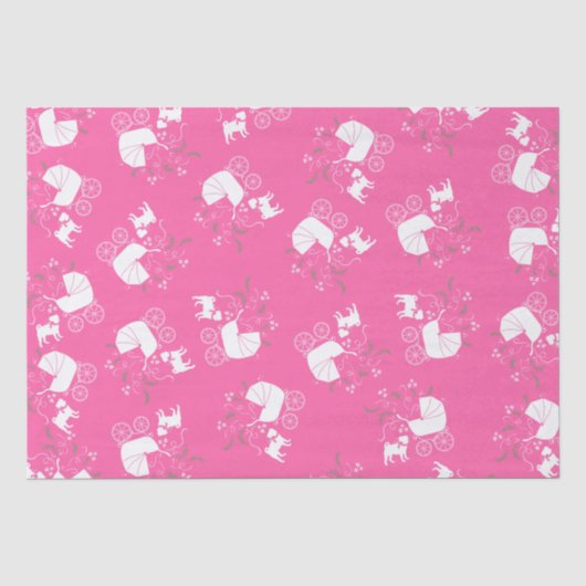 Pink Pug Dog Theme Party Celebration Tissuepapier (Voorkant)