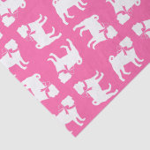 Pink Pug Dog Theme Party Celebration Tissuepapier (Detail)
