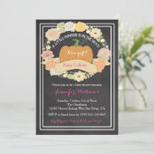 PInk Pumpkin Baby Girl Shower Kaart (Staand voorkant)