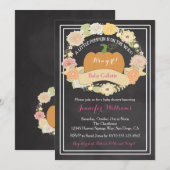 PInk Pumpkin Baby Girl Shower Kaart (Voorkant / Achterkant)