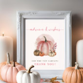 Pink Pumpkin Baby shower advies wenst nieuwe ouder Poster