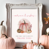 Pink Pumpkin Baby shower advies wenst nieuwe ouder Poster
