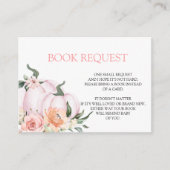 Pink Pumpkin Baby Shower Book for Baby  Informatiekaartje (Voorkant)