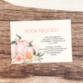 Pink Pumpkin Baby Shower Book for Baby  Informatiekaartje