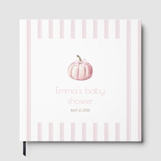 Pink Pumpkin Baby shower gastenboek (Voorkant)