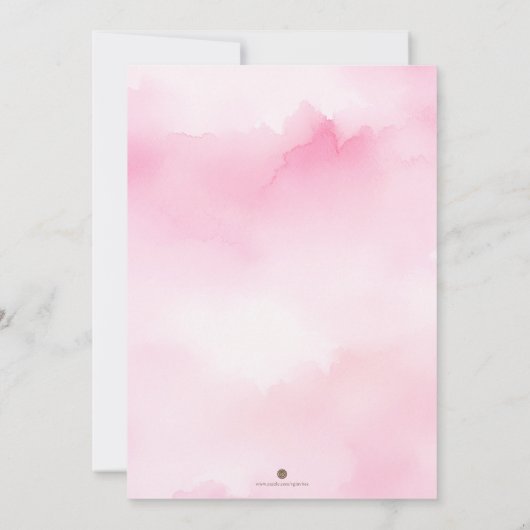 Pink Pumpkin Baby shower Invitation – Herfst Theme Kaart (Achterkant)