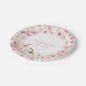 Pink Pumpkin Baby Shower Papieren Bordje (Gekanteld)