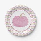 Pink Pumpkin Baby shower Party Bord (Voorkant)