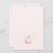 Pink Pumpkin Coquette Baby Shower Kaart (Achterkant)
