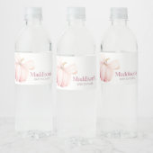 Pink Pumpkin Coquette Baby shower Waterfles Etiket (Flessen)