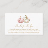 Pink Pumpkin Fall Theme Books for Baby Informatiekaartje (Voorkant)
