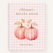 Pink Pumpkin Gingham Bakery Recept Notitieboek (Voorkant)