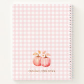 Pink Pumpkin Gingham Bakery Recept Notitieboek (Achterkant)