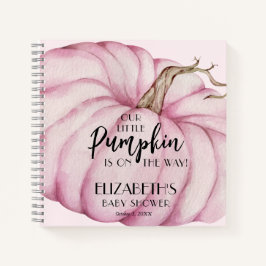 Pink Pumpkin Girl Baby shower Gastboek Notitieboek