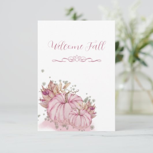 PINK Pumpkin Harvest - Platte Kaart (Staand voorkant)